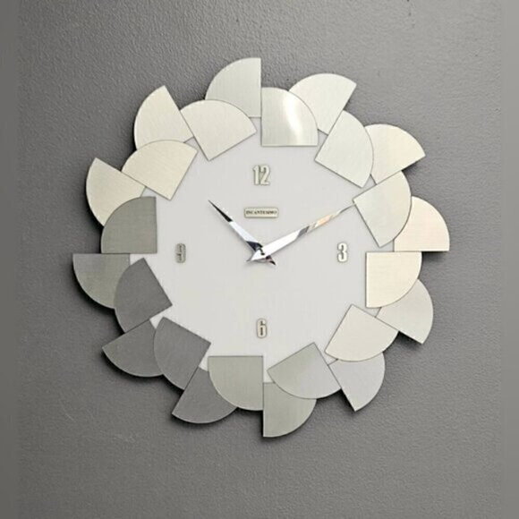 Modern Incantesimo Design Genius Pendolo Wall Clock Italy Brushed Metal - Picture 7 of 14